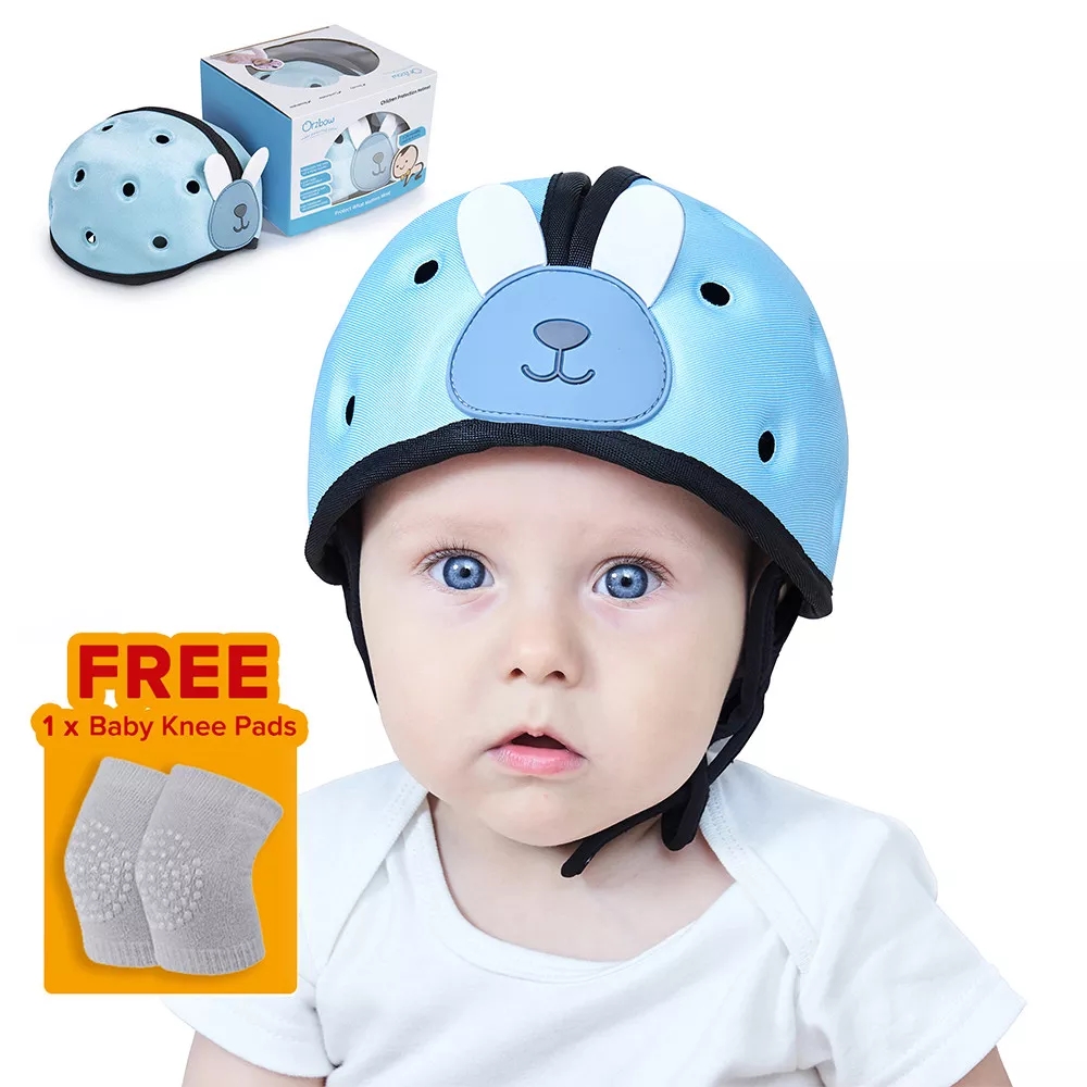 Baby Helmet Crawling Anti-wresting Yellow owl Knee Pads And Socks Baby Safety Helmet Marribol Baby Head Protector 