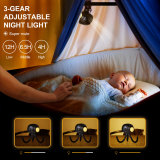 Orzbow Portable Stroller Fan Bladeless Quiet with Night Light, Flexible Tripod 4000mAh