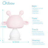 Orzbow Mushroom Teething Toys for Baby with Storage Bag, BPA Free