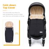 Orzbow Universal Baby Faux Sheepskin Stroller Footmuff, Washable & Removable