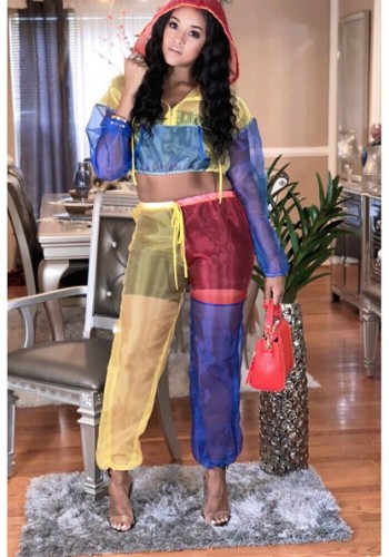 As Show-1 Stitching Mid Waist bandage Two-piece suit