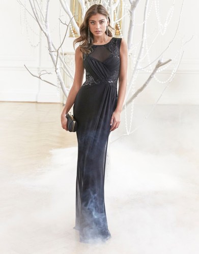 Black Sexy & Club Sleeveless Straight Long Maxi Dresses