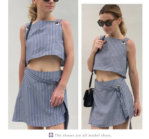 As Show Brief Cute Asymmetrical Sleeveless Irregular skirt skirt Two Piece Clothes