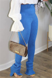 Pink Fashion Long Sleeve Bateau Neck Off The Shoulder Short Solid Two Pieces