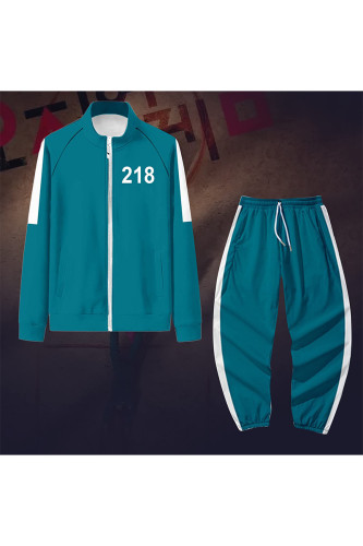 218 Squid Game Cosplay Costume Jackets Unisex Sweatshirt and Pants Cosplay Jumpsuit Halloween 001 067 456 Clothing Sets