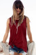 Casual Loose Fitting Tank Tops for Women Knot Twisted Sleeveless Shirt Sleeveless Round Neck Solid