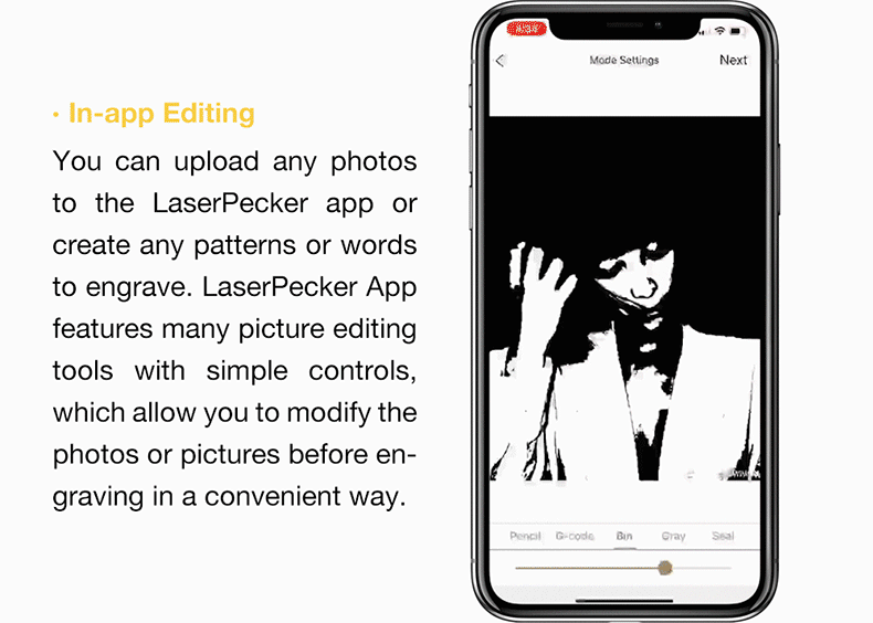 Laserpecker app