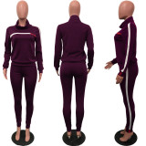 Cowl Neck Sweatshirt Pullover and Pants Two Piece Outfits Tracksuit