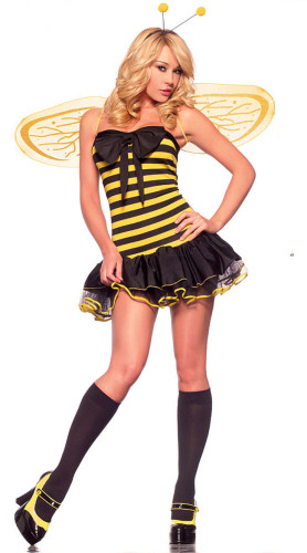 Hot Busy Bee Costume Hollow Costume Lady dresses