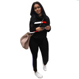 Cowl Neck Sweatshirt Pullover and Pants Two Piece Outfits Tracksuit
