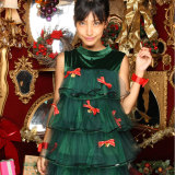 Green Ruffle Sleeveless Christmas Costume