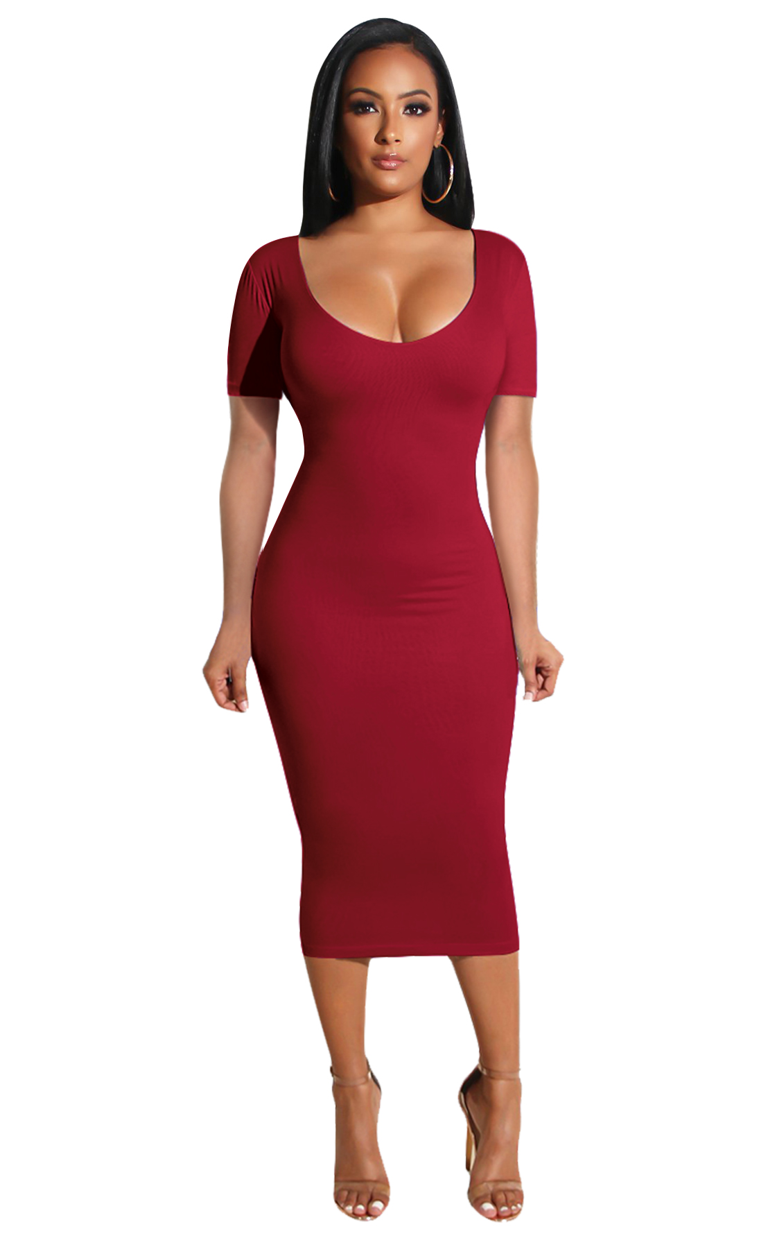scrunch bodycon dress