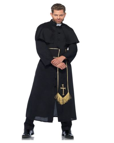 Sexy Nun Missionary Costume Halloween men Adult Cosplay Dress