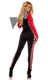 Sexy Red Racing Suit Jumpsuit Costume