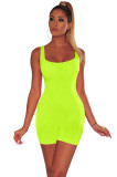 Neon Color Tank Top Tight Sports Romper