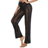 Hollow Out Crochet Loose Straight  Beach Pants