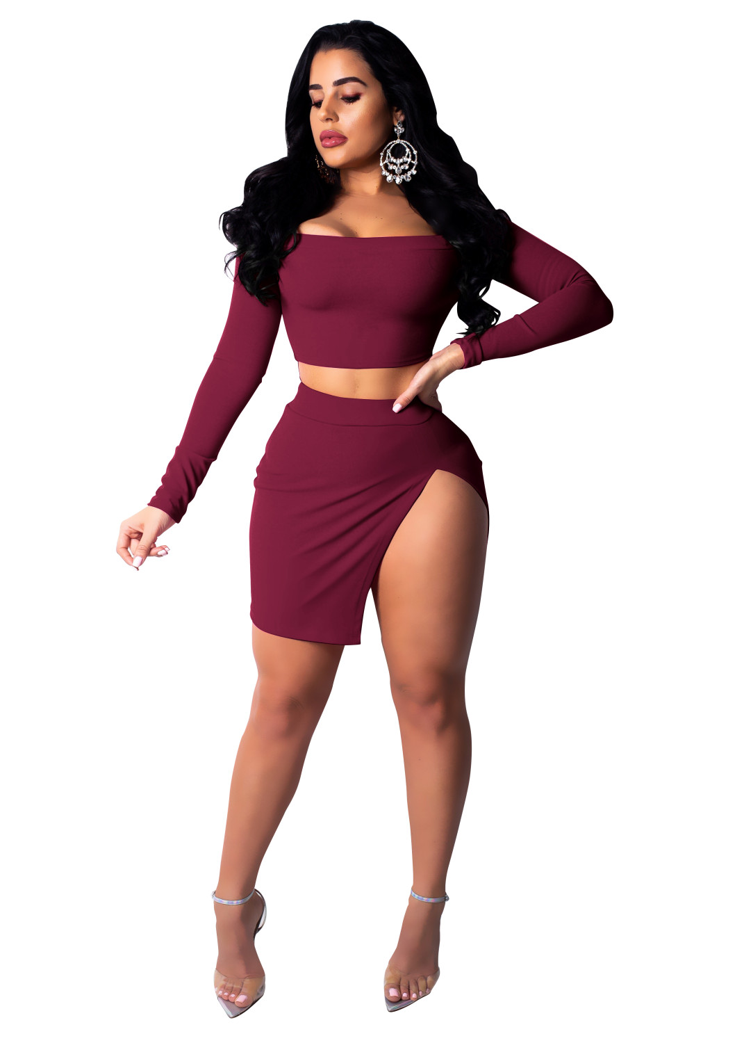 crop top with short skirt online