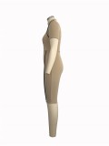 Contrast Trim Short Sleeve Rompers