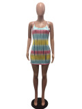 Gradient Striped Bodycon Cami Mini Dress