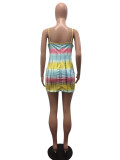 Gradient Striped Bodycon Cami Mini Dress