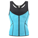 Men's Neoprene Sauna Vest Racer Back Zipper Workout Croset