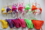 11 Colors Basic Halter Triangle Solid Bikini Set 2PCS Swimsuit