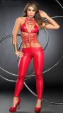 Red Sexy Leather costumes  women Catsuits with Wholesale