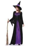 Black Purple Witch Girl Role Play Cosplay Halloween Costume