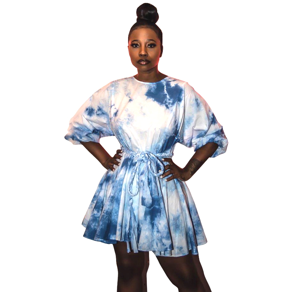 casual skater dress with sleeves