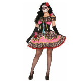 Zombie Skull Ghost Bride Costume Womens Halloween Costume
