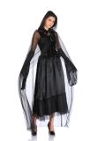 Witch Cosplay Black Dress Womens Halloween Costume