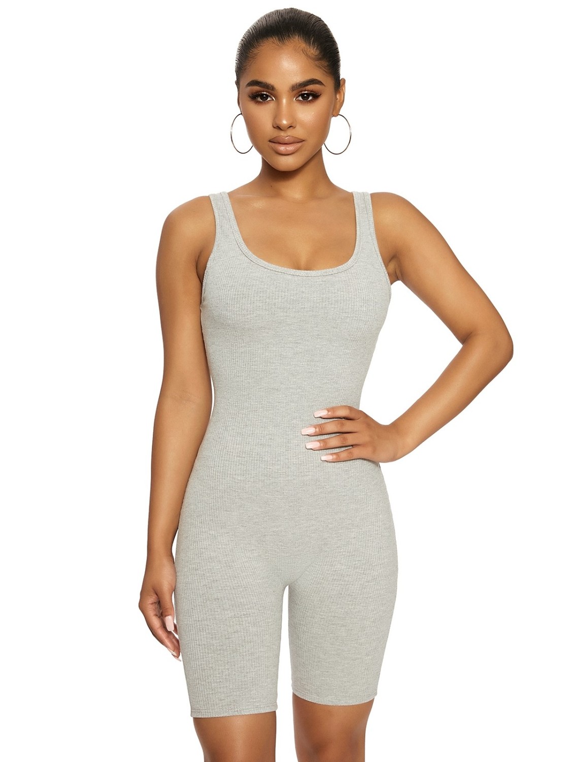 Basic Sports Rompers in Gray US 4.75