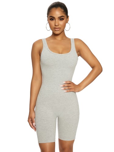 Basic Sports Rompers in Gray