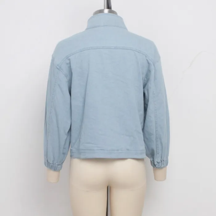 Light Blue Denim Short Jacket