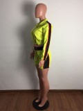 Sporty Drawstring Cropped Jacket and Shorts