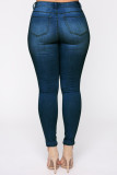 Dark Blue Classic Tight Jeans