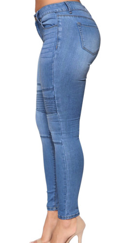 Light Blue Stretch Tight Jeans