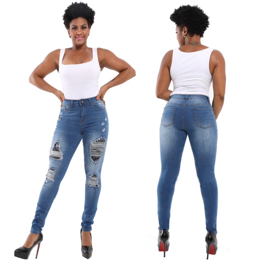 ripped jeans with patches women's
