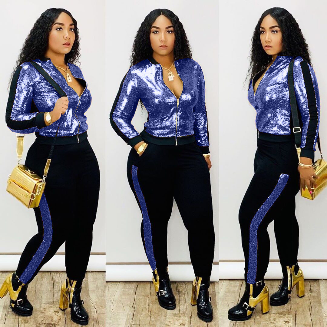 sequin tracksuit womens