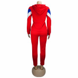 Hooded Tracksuit with Contrast Panel