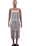 Sequin Tassel Sexy Straps Party Dress
