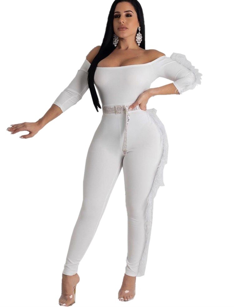 feather jumpsuit