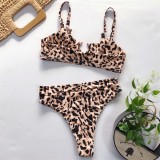 U-Ring Leopard Print Bikini Set
