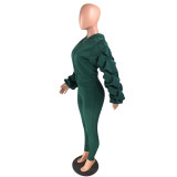 Green Lantern Sleeve Zip Up Hoodie & Pants Sweatsuit