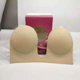 Self Adhesive Beige Strapless Invisible Push Up Bra