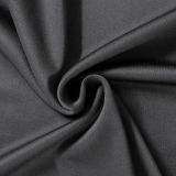 Plus Size Black Tie Neck Long Sleeve Peplum Midi Dress