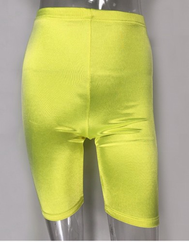 Lemon Yellow High Waist Tight  Shorts