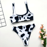 Cow Print Two Piece Swimsuit