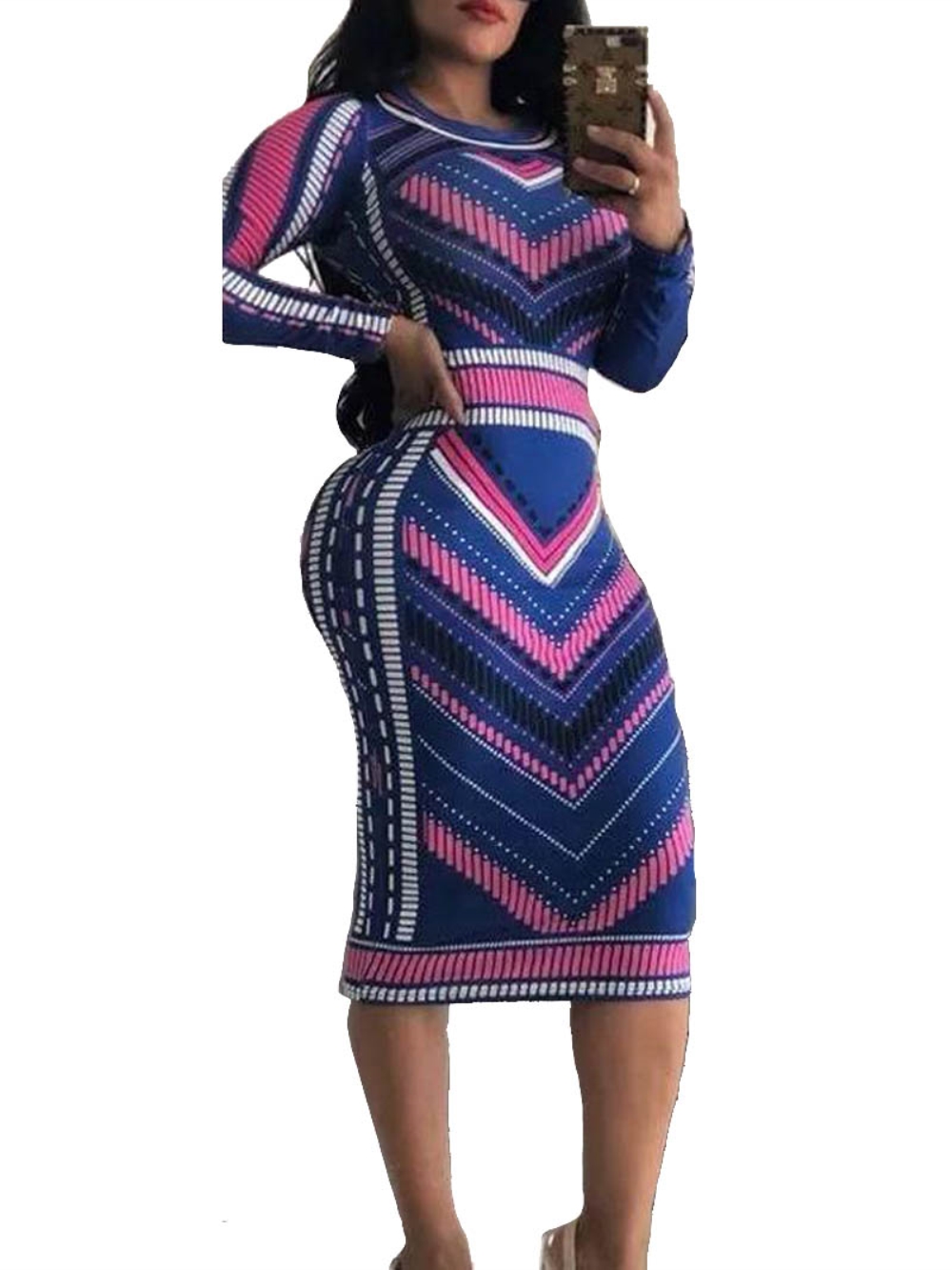 colorful bodycon dress