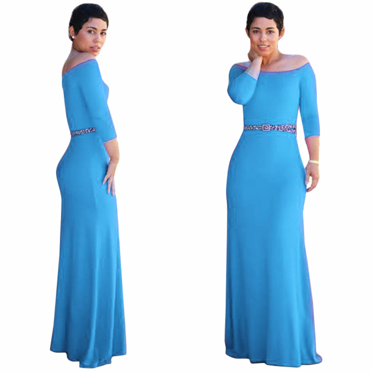 light blue maxi dress with sleeves